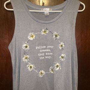 Light Blue Tank with Quote